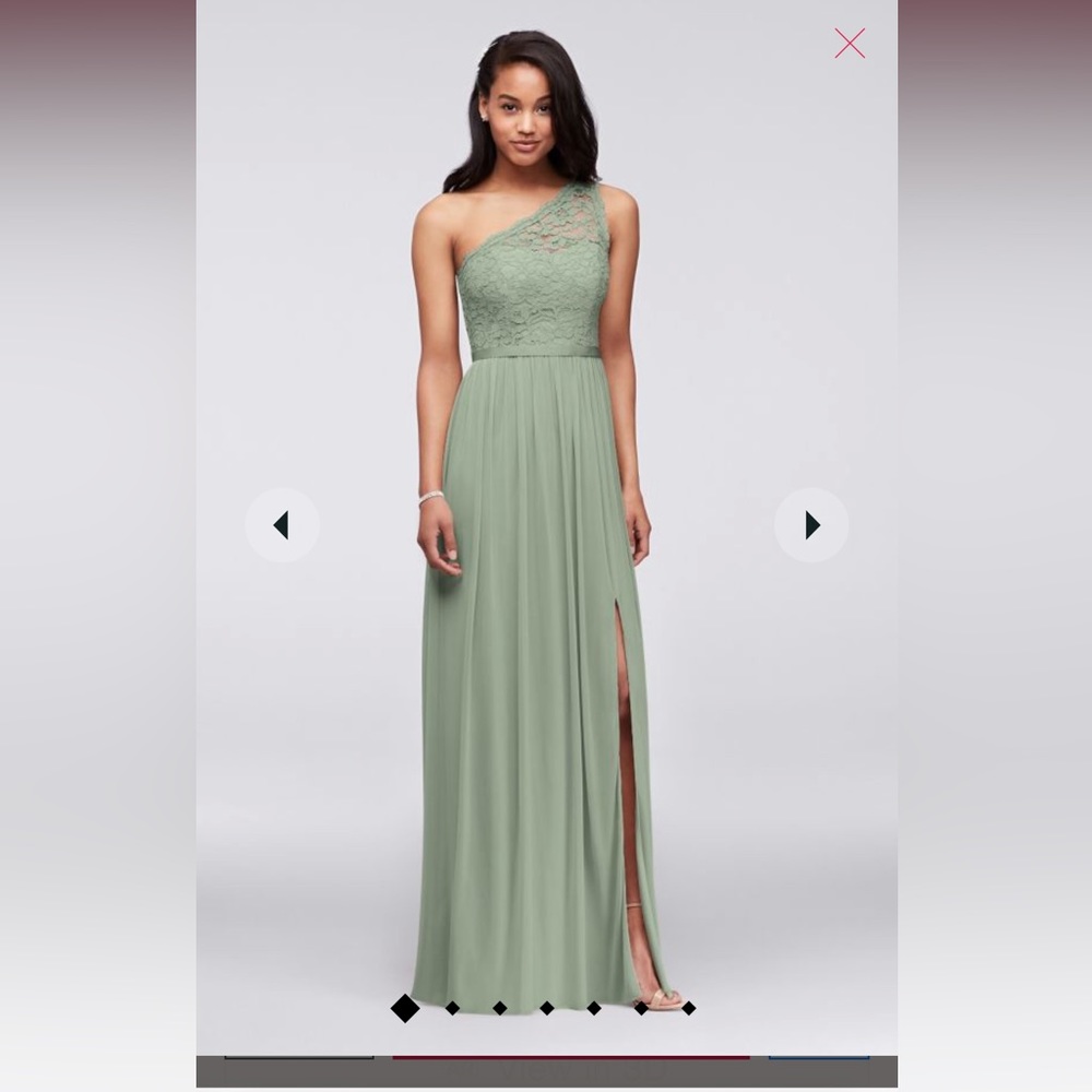 David’s bridal dusty sage bridesmaid dress